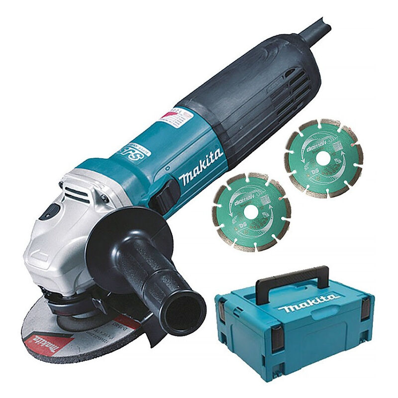 Meuleuse D'Angle Makita GA5040RKDJ – 125 mm 1100 W avec 2 Disques Diamants - vue 3