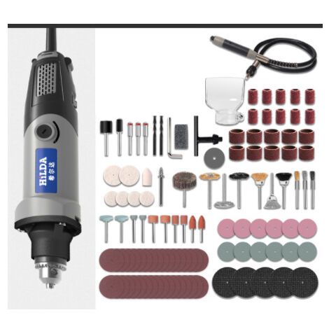 Meuleuse, meuleuse électrique SPTA 400W, kit d'outils rotatifs multifonctions avec 139 accessoires pour les travaux de coupe/ponçage/polissage de bricolage