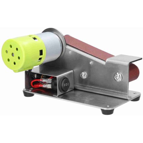 Meuleuse multifonctionnelle Mini ponceuse à bande électrique bricolage polissage rectifieuse coupe bords affûteuse avec 10 pièces papier abrasif 30mm