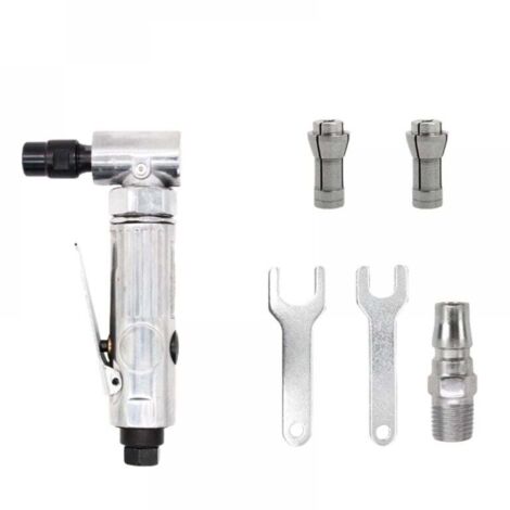 Meuleuse Pneumatique 90 Degrés 1 4 Pouce Ponceuse D Angle Polissage Professionnel Avec Disque De Meulage 2 Pouces