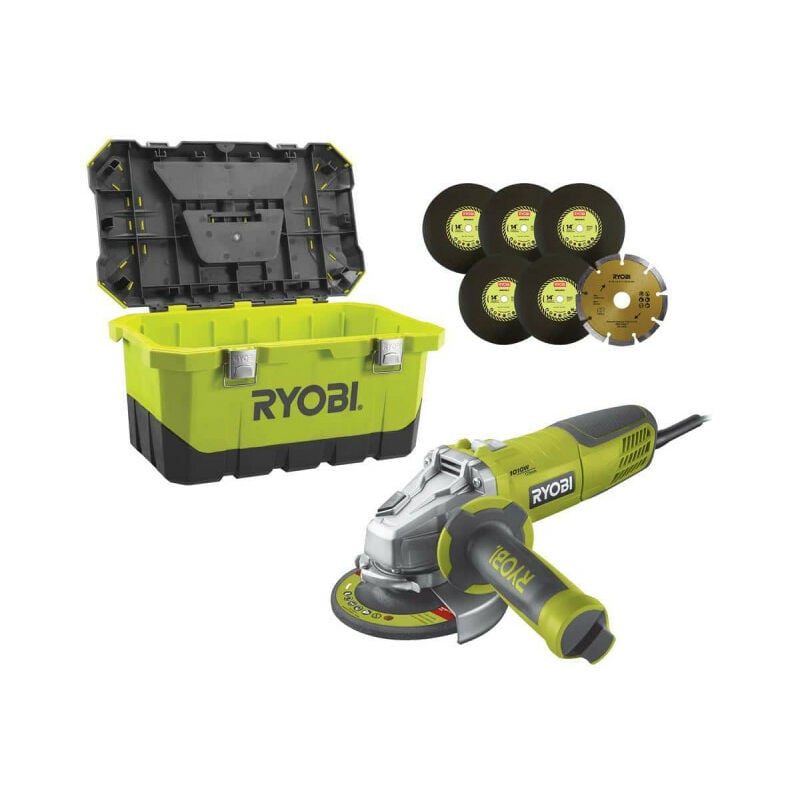 Meuleuse d'angle - 1010W - 125mm - 1 coffret de rangement - RAG1010-125TA6 - Ryobi
