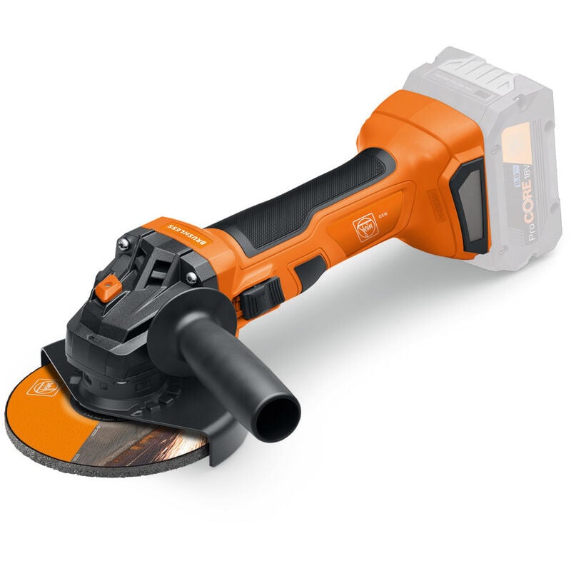 Meuleuse d'angle compacte sans fil ccg 18-125-7 as - 700 w, ø 125 mm - Petits travaux de ponçage ou tronçonnage - Moteur sans balais - Poignée