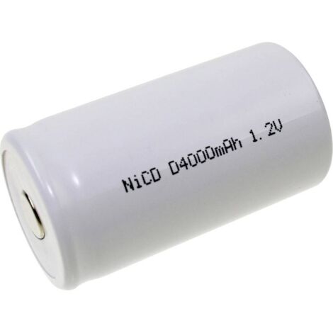 Mexcel D-D4000H Batteria ricaricabile speciale Torcia (D) adatto alle alte temperature, Flat Top NiCd 1.2 V 4000 mAh 1