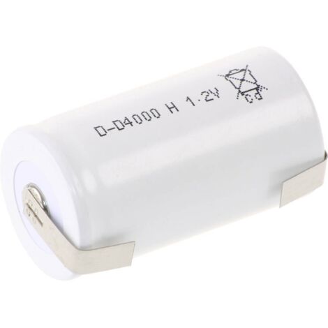 Mexcel D4000H Pile rechargeable spéciale LR20 (D) résiste aux températures élevées, cosses à souder en U, flat-top NiCd