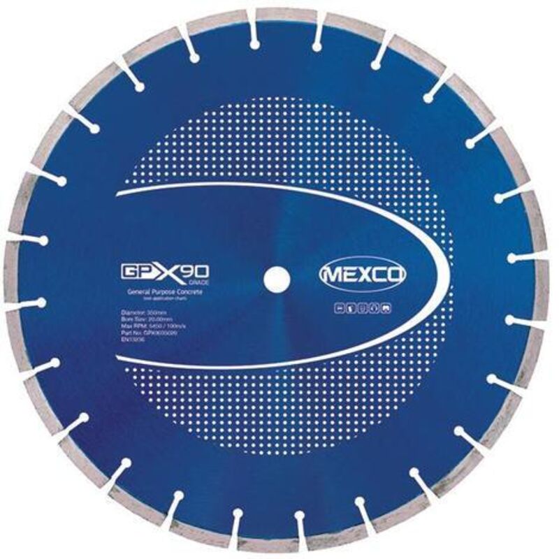 Mexco GPX90 350mm Concrete Diamond Blade for Cutting