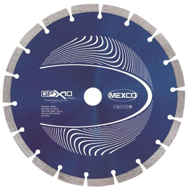 MEXCO GPX10 Concrete Diamond Blade 230 x 22mm GPX1023022
