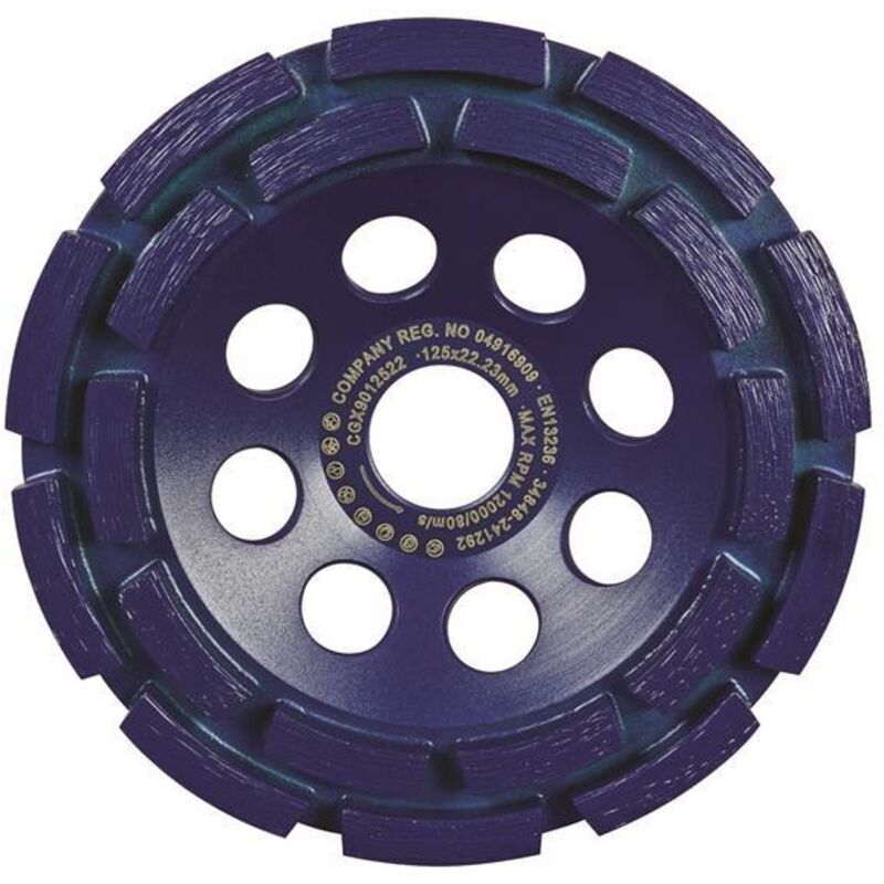 Mexco X90 Grade Twin Row Cup Grinder 125mm for Concrete