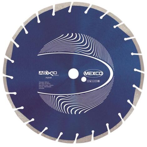 MEXCO ASX1035025 Asphalt X10 Grade Diamond Blade 350 x 25.4mm MEXASX103505