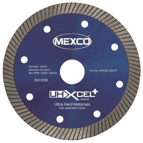 MEXCO UHXCEL+ Ultra Hard Diamond Blade 125mm for Cutting