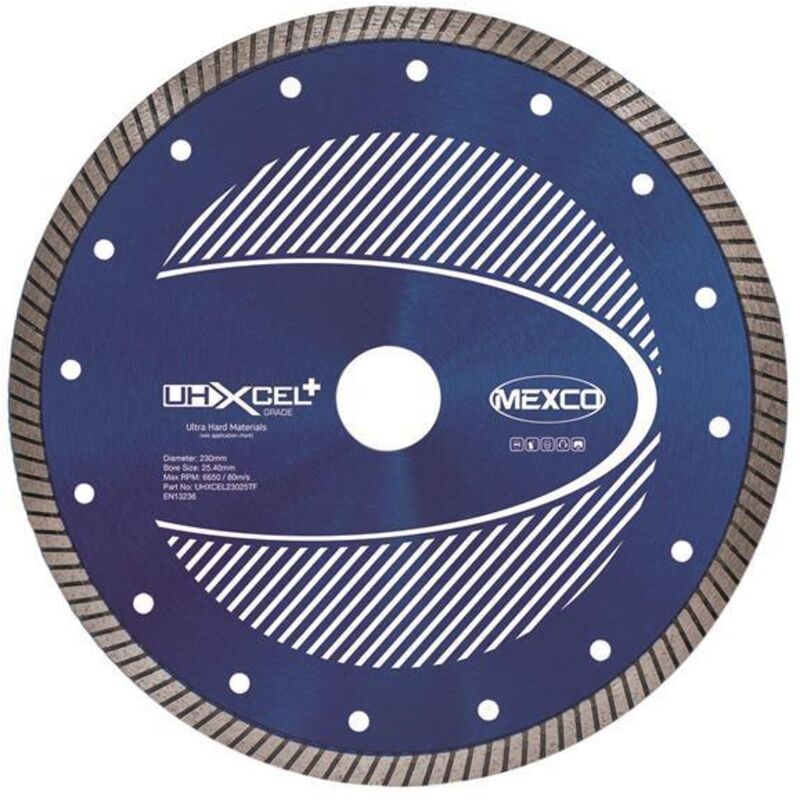 Mexco UHXCEL23025TF Uhxcel+ Ultra Hard Plus Diamond Blade 230 x 25.4mm