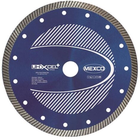 MEXCO UHXCEL20022TF UHXCEL+ Ultra Hard Plus Diamond Blade 200 x 22mm MEXUHXL200T