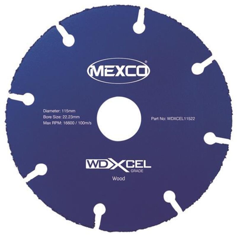 Mexco WDXCEL11522 WD Xcel Grade Wood Cut Blade 115 x 22mm MEXWDXL115