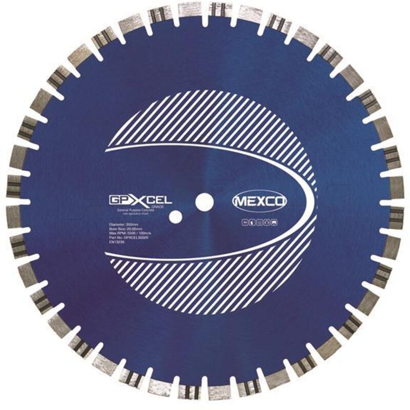 Mexco GPXCEL35020 Xcel Grade Concrete Diamond Blade 350 x 20mm MEXGPXL35020
