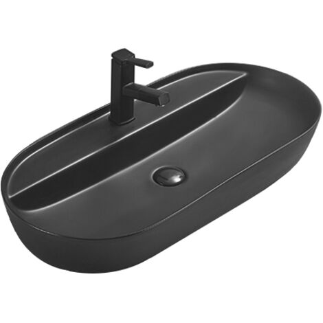 Mexen Adel lavabo da appoggio 80 x 40 cm, nero opaco - 22168085