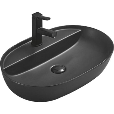 Mexen Adel lavabo de comptoir 60 x 41 cm, Noir mat - 22166085