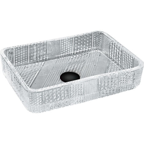 Mexen Akra lavabo à comptoir en verre 46 x 33 cm, transparent - 24024600