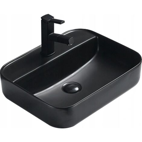 Mexen Alba lavabo de comptoir 50 x 40 cm, Noir mat - 21955085