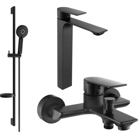 Mexen Alexa DS40 set bagno, nero - 71213DS40-70
