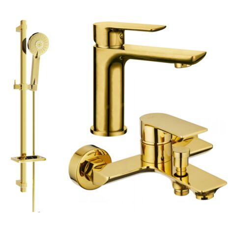 Mexen Alfa DQ40 Badewannenset, Gold - 745703DQ40-50