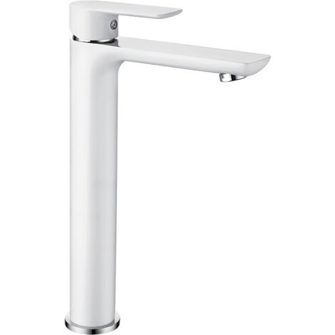 Mexen Alfa grifo alto para lavabo, blanco/cromo - 745710-02