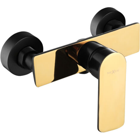 Mexen Alfa grifo de ducha, negro/dorado - 745740-75