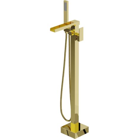 Mexen Algar batteria da bagno autoportante, oro - 75733-50