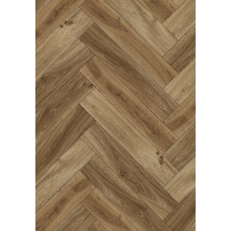 Mexen Amsterdam panneaux vinyles chevron 635 x 127 mm SPC 6,5 mm sous-couche 1,5 mm, 4 V-Fuge, Chêne
