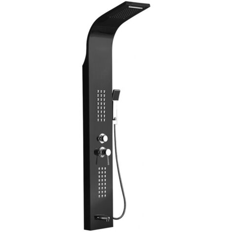 Mexen Ardo panel de ducha con ca帽o, negro - 7617-04-70