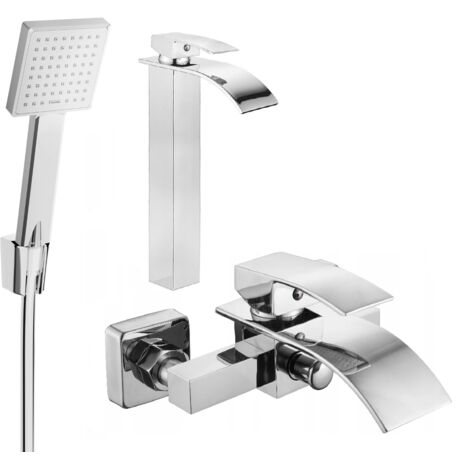 Mexen Aries R45 conjunto de ba帽o, cromo - 744813R45-00