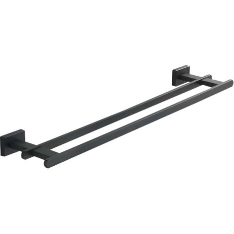 Mexen Arno doble gancho para toallas, negro - 7020725-70