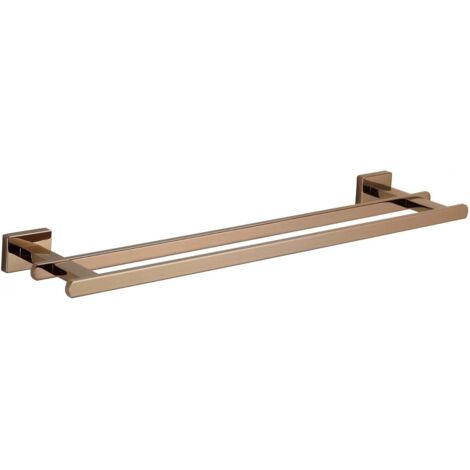 Mexen Arno perchero doble para toallas, oro rosa - 7020725-60