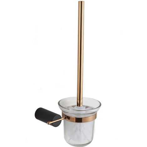 Mexen Aron Brosse à WC, Noir/Or rose - 7088150-67