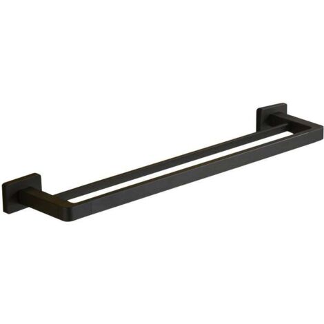 Mexen Asis Doppelhandtuchhalter, Schwarz - 7017625-70