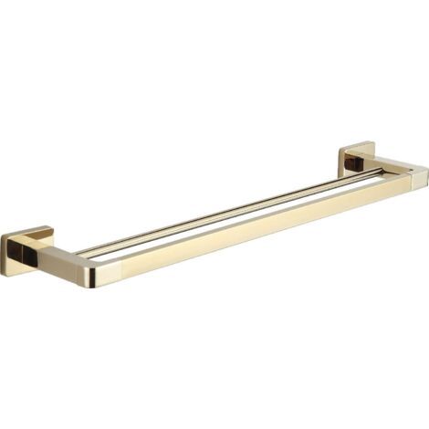 Mexen Asis doppio gancio per asciugamani, dorato - 7017625-50