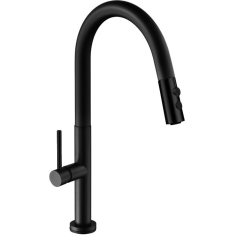 Mexen Ava grifo de cocina, negro - 672800-70