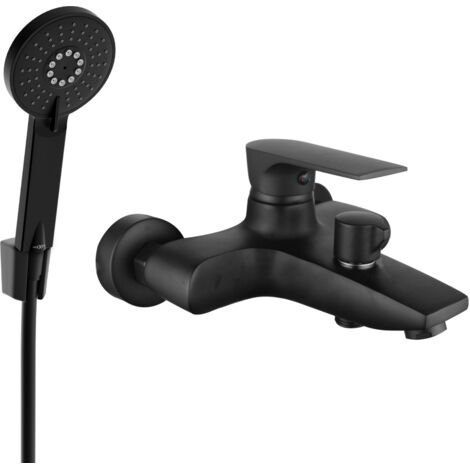 Mexen Axel R40 batteria da bagno con set doccia, nero - 7383R40-70