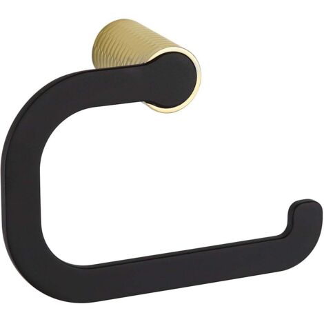 Mexen Base soporte para papel higi茅nico, negro/dorado - 7088233-57