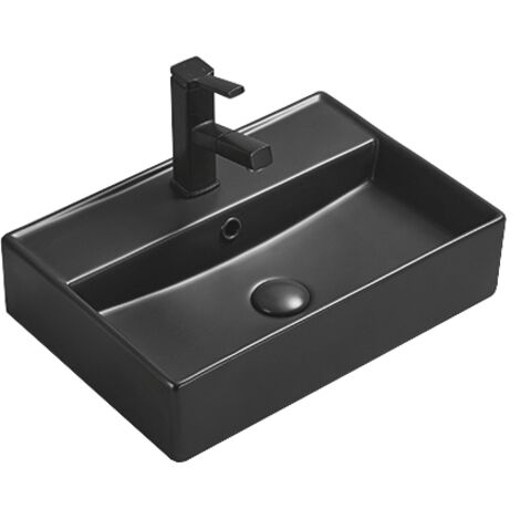 Mexen Blanca lavabo de comptoir 50 x 35 cm, Noir mat - 21105085