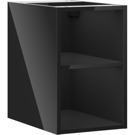 Mexen Box-A armoire ouverte avec étagère 30 cm, noir brillant - 91AX2-0300-470-0-70