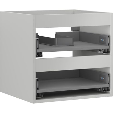Mexen Box-A corpo del mobile sottolavabo 50 cm, 2 cassetti, grigio opaco - 91AX0-0500-470-2-62