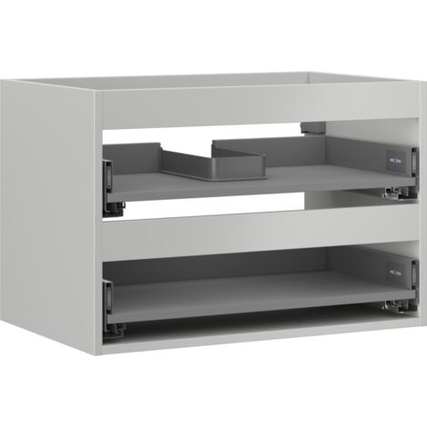 Mexen Box-A corpo dell'armadietto sotto lavabo 70 cm, 2 cassetti, grigio opaco - 91AX0-0700-470-2-62