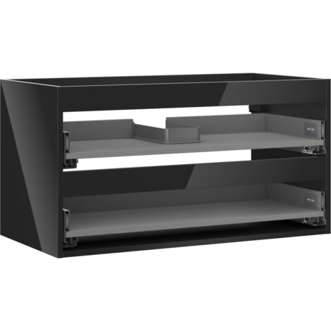 Mexen Box-A corpo mobile del lavabo 90 cm, 2 cassetti, nero lucido - 91AX0-0900-470-2-70