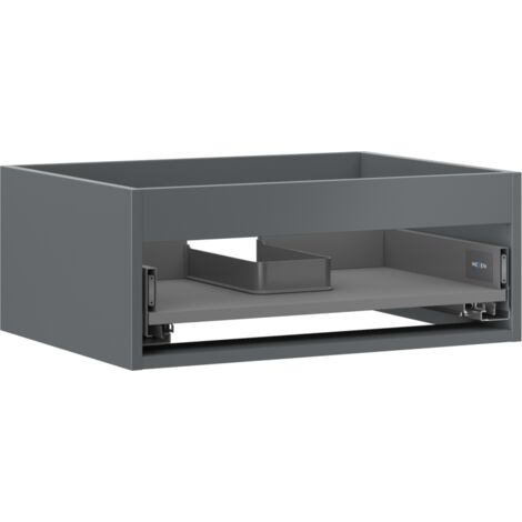Mexen Box-A corps de meuble sous lavabo 60 cm, 1 tiroir, gris mat - 91AX0-0600-235-1-66