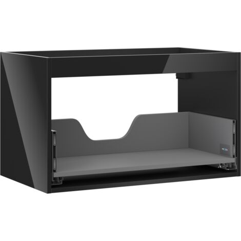Mexen Box-A cuerpo del armario de ba帽o 80 cm, 1 caj贸n, negro brillo - 91AX0-0800-470-1-70