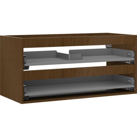 Mexen Box-A cuerpo del mueble bajo lavabo 100 cm, 2 cajones, nogal - 91AX0-1000-470-2-86