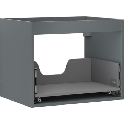 Mexen Box-A cuerpo del mueble bajo lavabo 60 cm, 1 caj贸n, grafito mate - 91AX0-0600-470-1-66