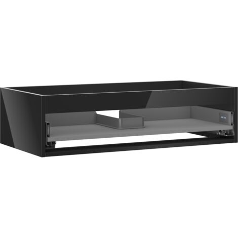Mexen Box-A Korpus des Waschbeckenschranks 90 cm, 1 Schublade, schwarzer Glanz - 91AX0-0900-235-1-70