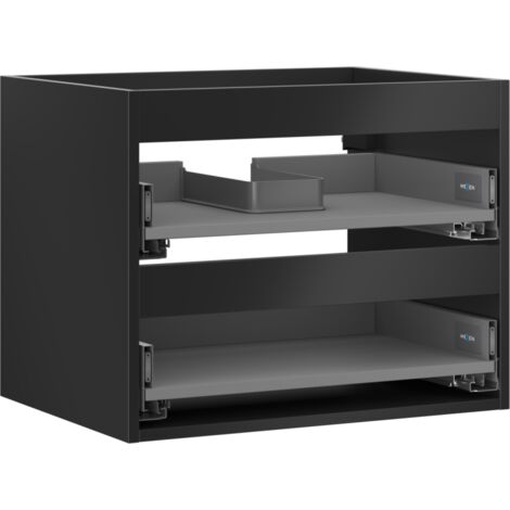 Mexen Box-A Korpus Waschtischunterschrank 60 cm, 2 Schubladen, Schwarz Matt - 91AX0-0600-470-2-71