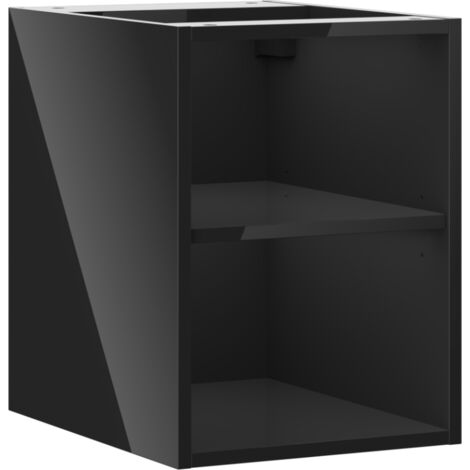 Mexen Box-A offener Schrank mit Regal 35 cm, schwarzer Glanz - 91AX2-0350-470-0-70