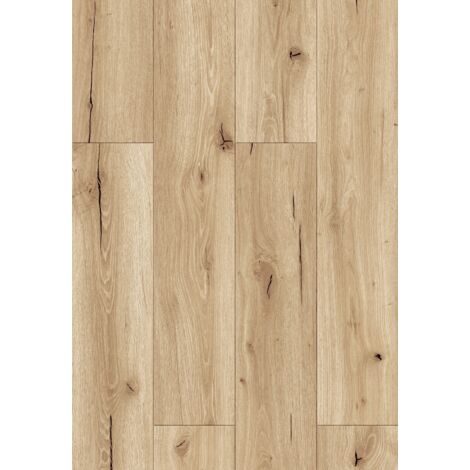 Mexen Buffalo échantillon de panneaux vinyles 1240 x 182 mm SPC 6,5 mm, sous-couche IXPE 1,5 mm, 4 V-Fugue, Chêne - F1007-S